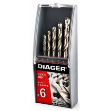 Набор сверл по металлу Diager HSS PRO 2-8 мм, 6 штук