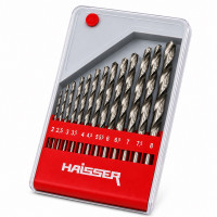Набір свердел по металу 13 штук (2-8 мм) × 0,5 мм Haisser HSS 