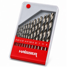 Набір свердел по металу 13 штук (2-8 мм) × 0,5 мм Haisser HSS 