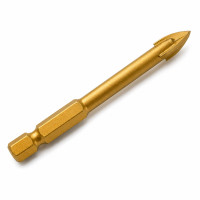 Сверло по стеклу и плитке 8 × 80 мм 4 грани с хвостовиком HEX, Apro Pro