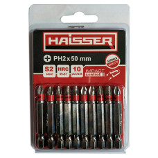 Набор насадок (бит) PH2х50мм Haisser, 10 штук в блистере