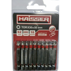 Набір насадок (біт) TORX30х50мм Haisser, 10 штук в блістері