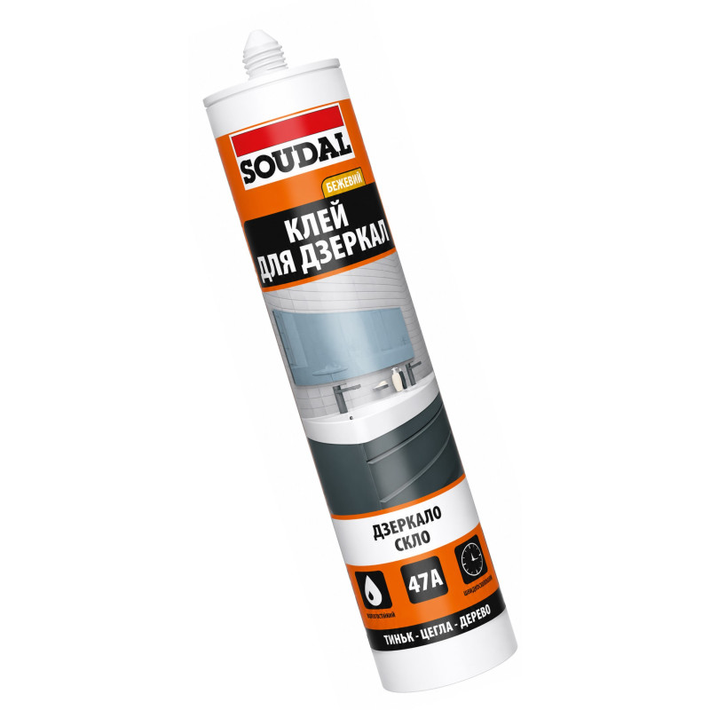 Клей для зеркал Soudal 47A 280 мл бежевый