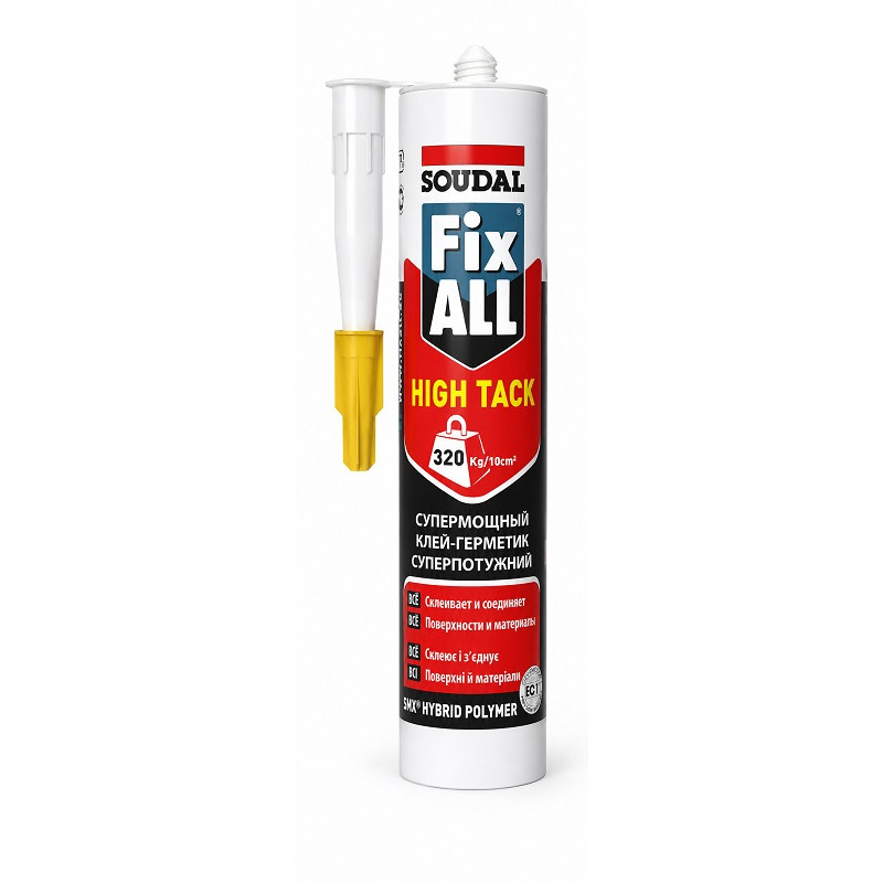 Клей-герметик Soudal Fix All HT 290 мл белый