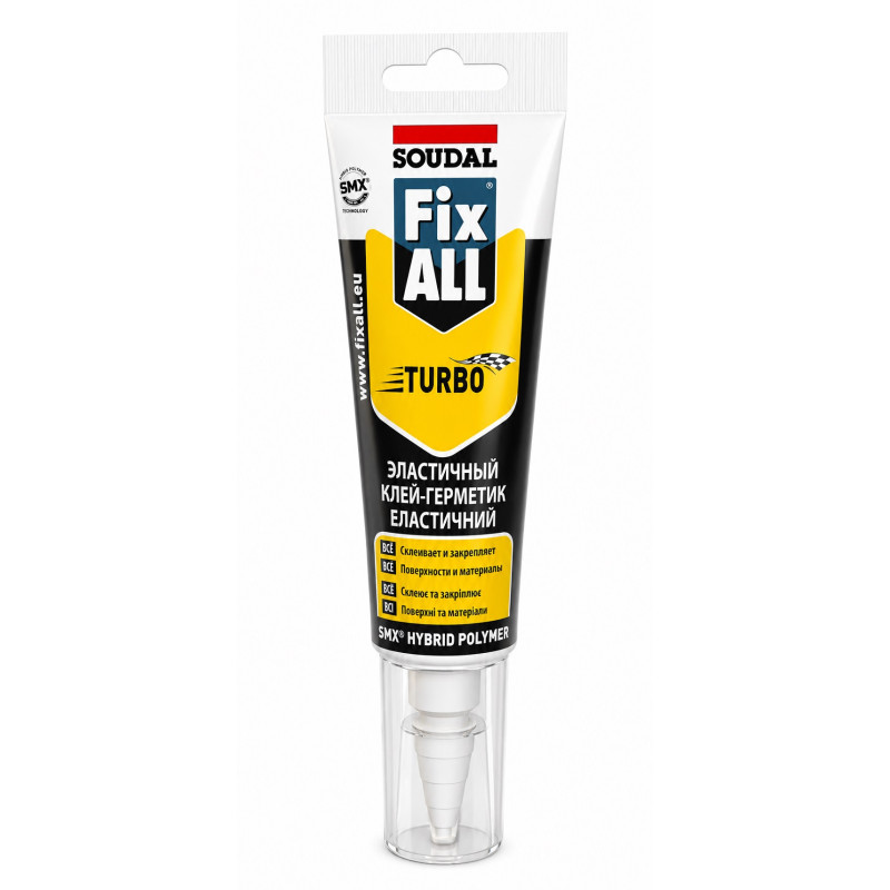 Клей-герметик Soudal Fix All Turbo 125 мл белый