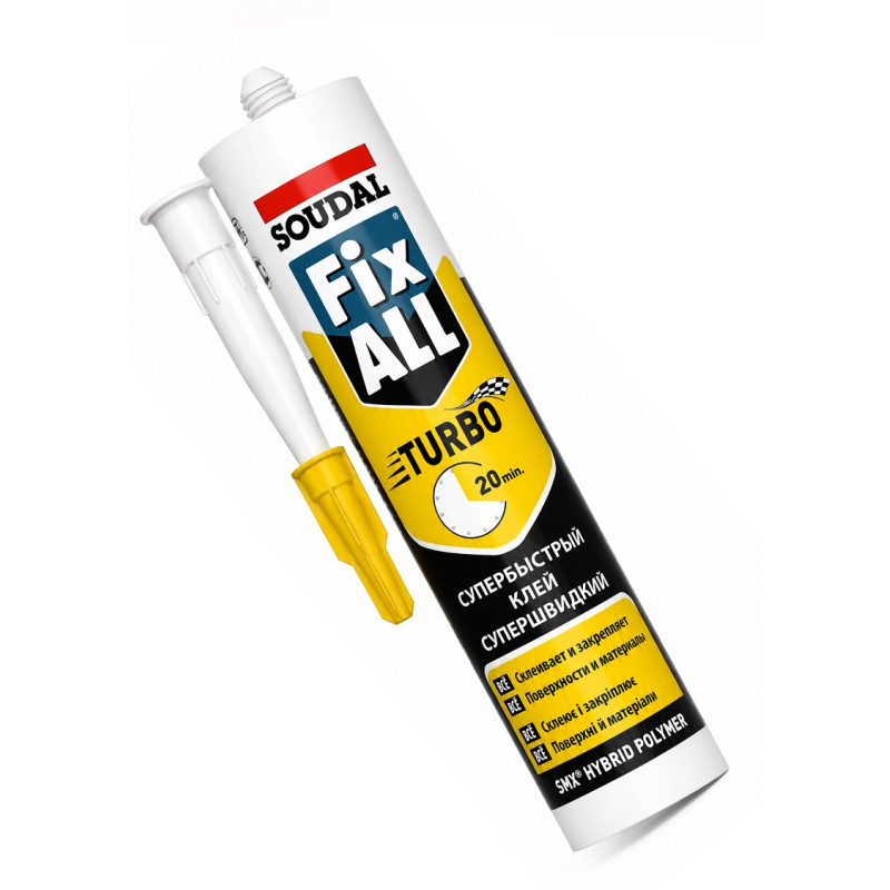 Клей-герметик Soudal Fix All Turbo 290 мл белый