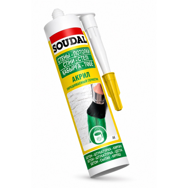 Герметик акриловий Soudal 280 мл білий