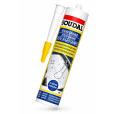 Герметик силиконовый нейтральный Soudal 280 мл санитарный, белый