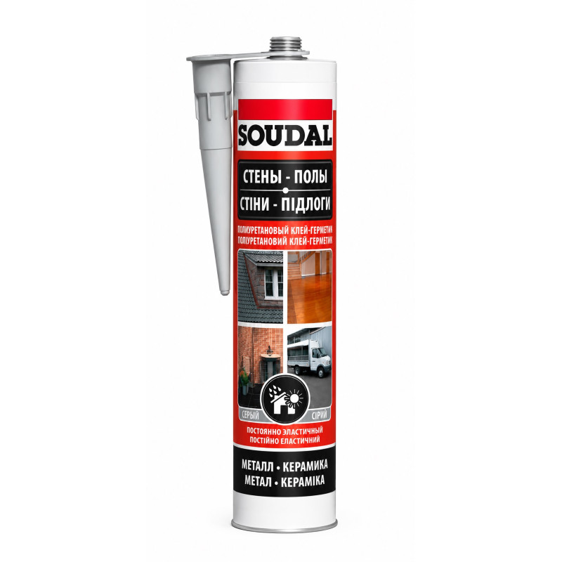 Герметик полиуретановый  Soudal PU sealant 290 мл, коричневый