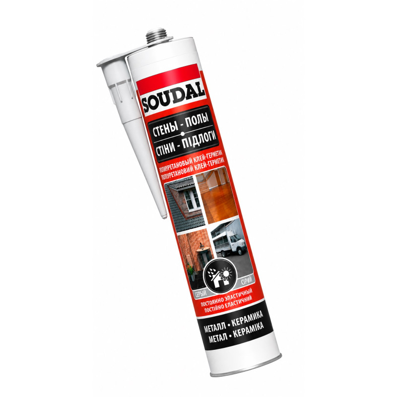 Герметик полиуретановый  Soudal PU sealant 290 мл, коричневый
