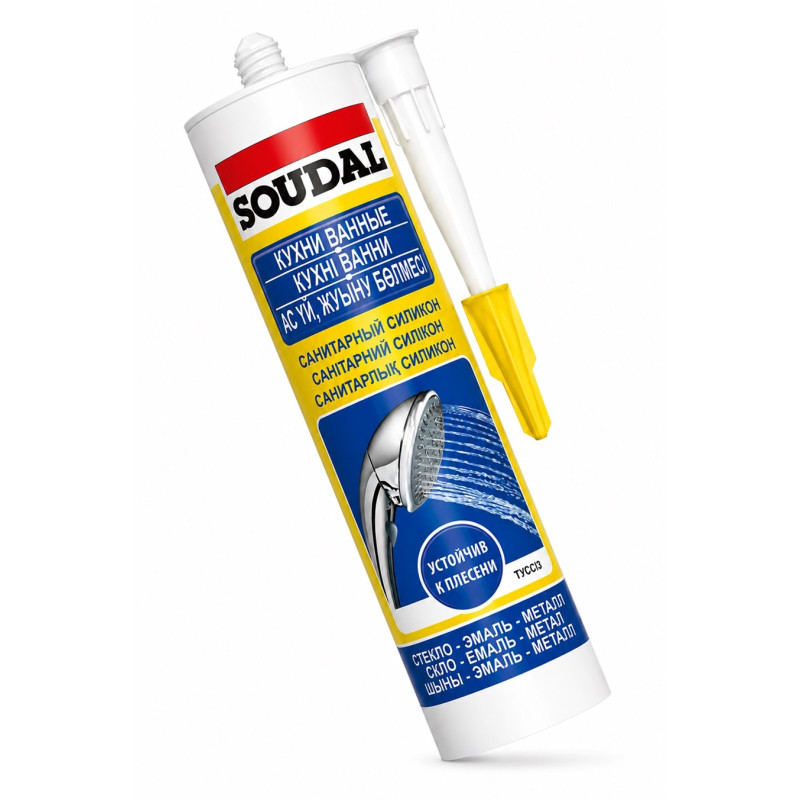 Герметик силіконовий Soudal 280 мл санітарний, білий