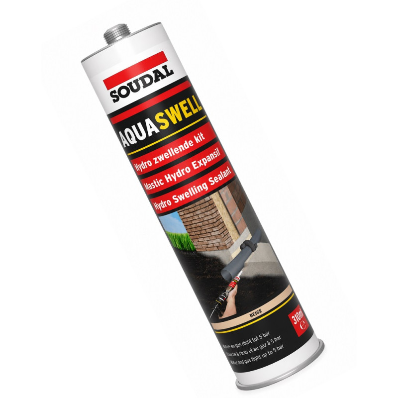 Герметик полиуретановый Soudal Aquaswell 300 мл, бежевый 