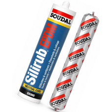 Герметик силиконовый Soudal Silirub EPDM 600 мл нейтральный, черный
