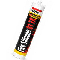 Герметик силиконовый Soudal Silicone B1 FR 300 мл огнестойкий, черный