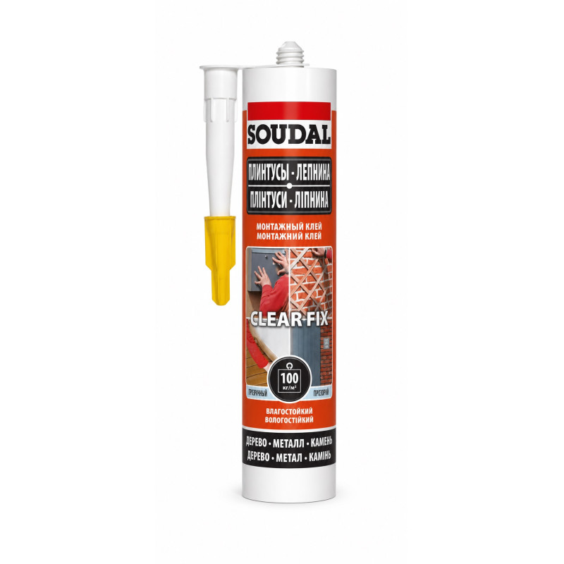 Клей монтажний Soudal Clear Fix 280 мл прозорий