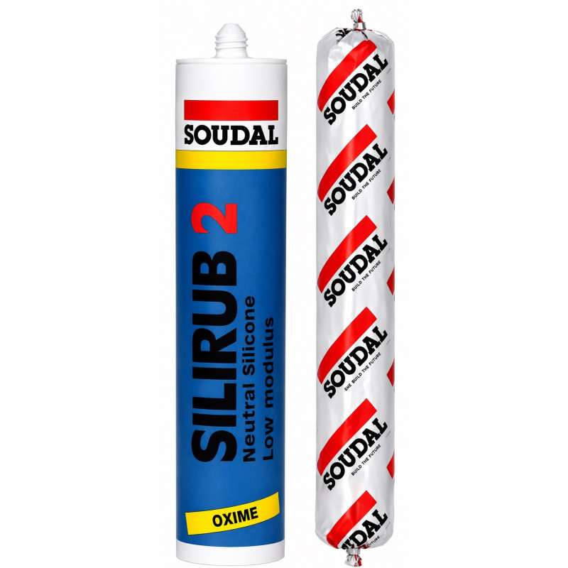 Герметик силиконовый Soudal Silirub 2 нейтральный 600 мл, прозрачный