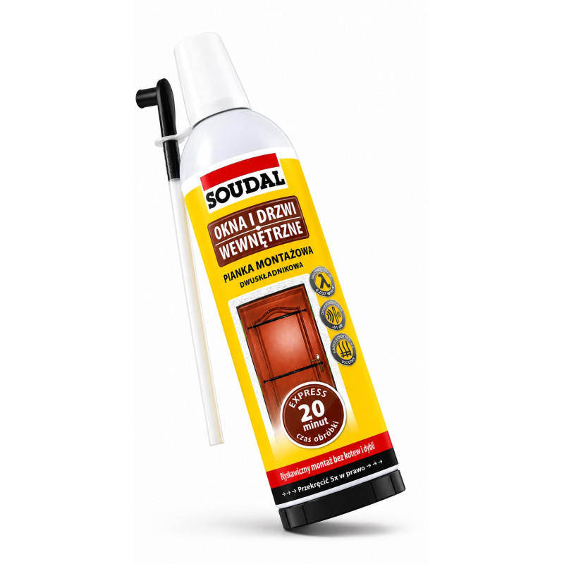Пена монтажная двухкомпонентная Soudal Soudafoam 2k 400 мл с аппликатором