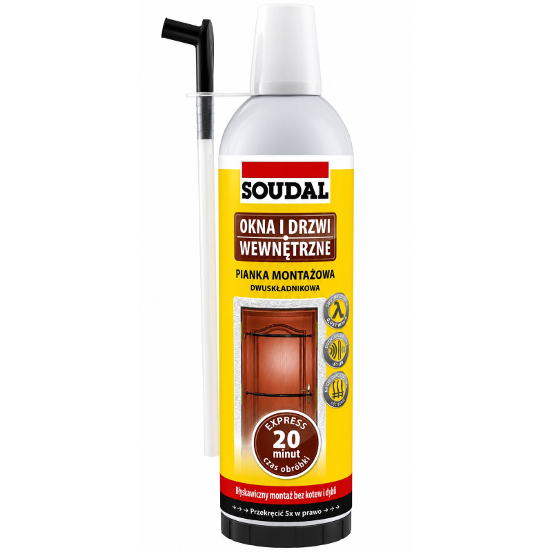 Пена монтажная двухкомпонентная Soudal Soudafoam 2k 400 мл с аппликатором