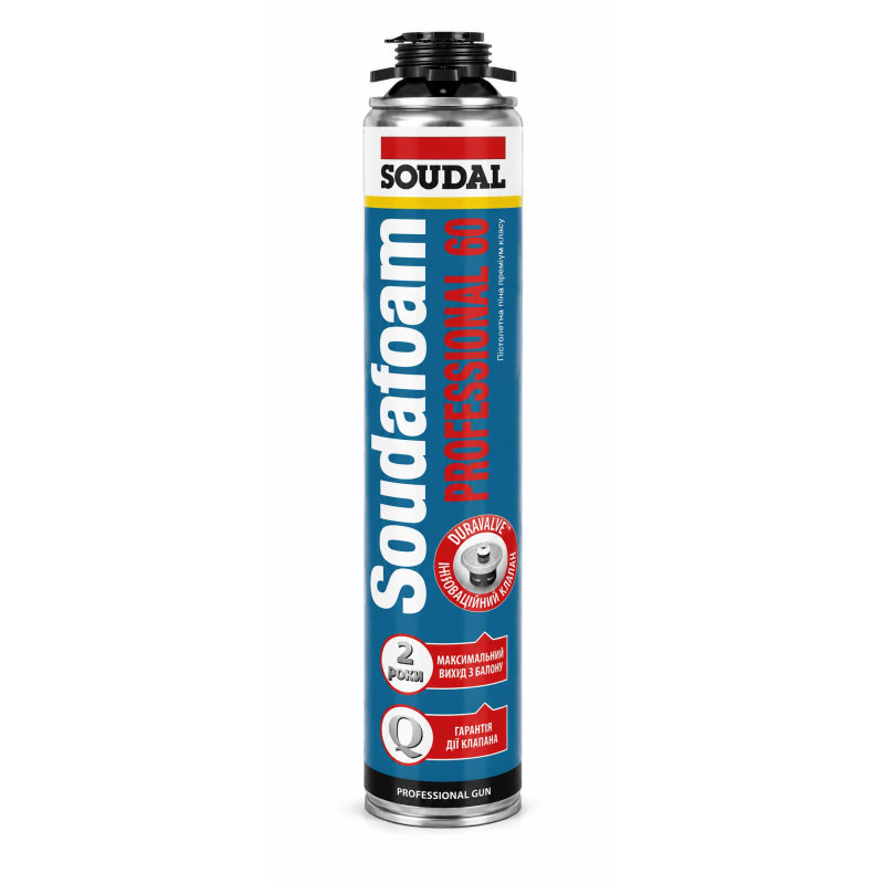 Пена монтажная Soudal Soudafoam Gun P60 750 мл профессиональная