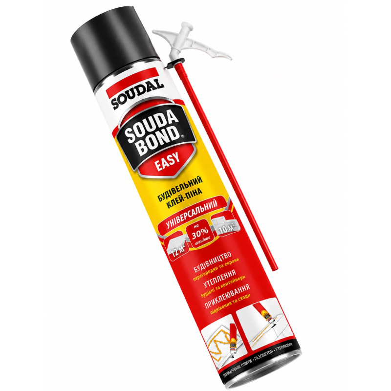 Пена-клей монтажная Soudal Soudabond Easy 750 мл с аппликатором