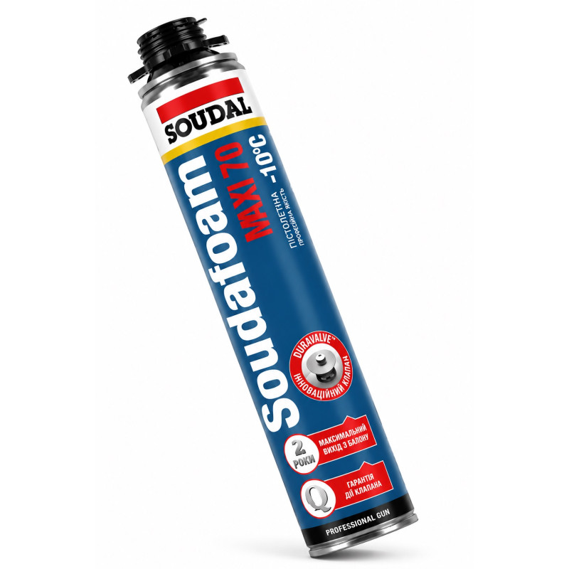 Пена монтажная зимняя Soudal Soudafoam Maxi 70 870 мл профессиональная
