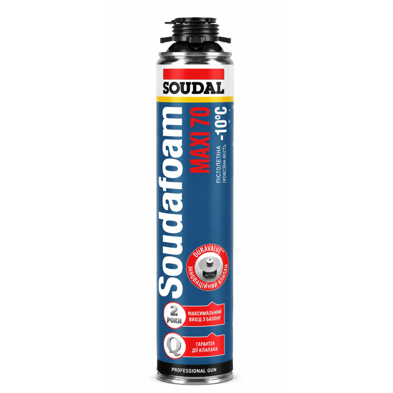 Пена монтажная зимняя Soudal Soudafoam Maxi 70 870 мл профессиональная