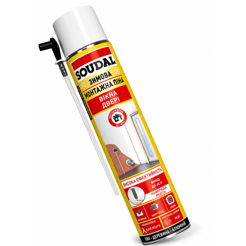 Пена монтажная зимняя Soudal 750 мл с аппликатором