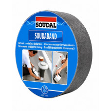 Лента монтажная битумная 75 мм × 10 метров алюминиевая, Soudal Soudaband