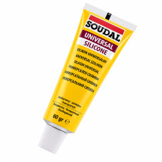Герметик силиконовый Soudal 60 мл универсальный, прозрачный 