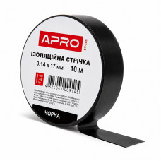 Лента изоляционная ПВХ 0.14 мм × 17 мм × 10 метров черная, Apro
