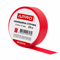 Лента изоляционная ПВХ 0.14 мм × 17 мм × 20 метров красная, Apro