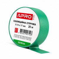 Лента изоляционная ПВХ 0.14 мм × 17 мм × 20 метров зеленая, Apro