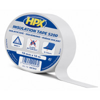 Лента изоляционная затухающая ПВХ 0.15 мм × 19 мм × 10 метров белая, HPX