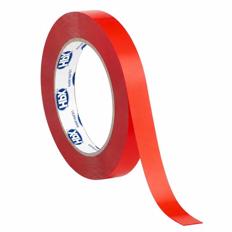 Скотч двосторонній 12 мм × 1 мм × 5 метрів акриловий, HPX Acrylic Tape