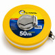 Рулетка геодезическая 50 метров с закрытым полотном из стекловолокна, Сталь