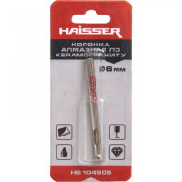 Алмазная коронка Ø 6 мм по керамограниту, Haisser