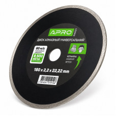 Диск алмазний відрізний суцільний 180 × 2,2 × 22,22 мм Apro