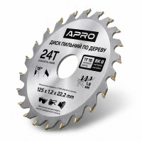 Диск пильний по дереву 125 × 1,2 × 22,2 мм 24 зуби Apro