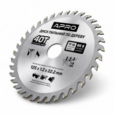  Диск пильний по дереву 125 × 1,2 × 22,2 мм 40 зубців Apro