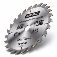 Диск пильный по дереву 160 × 1,2 × 20 мм 24 зуба Apro