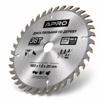  Диск пильний по дереву 160 × 1,2 × 20 мм 36 зубців Apro