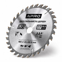 Диск пильный по дереву 180 × 1,2 × 22,2/20 мм 30 зубцов Apro