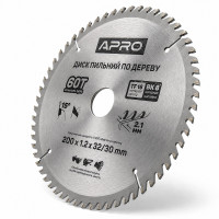  Диск пильний по дереву 200 × 1,2 × 32/30 мм 60 зубців Apro