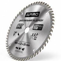 Диск пильный по дереву 190 × 1,2 × 20/16 мм 60 зубцов Apro