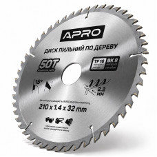  Диск пильний по дереву 210 × 1,4 × 32 мм 50 зубців Apro