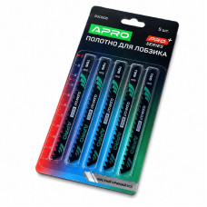 Пилка для електролобзика 100 мм T101D Apro Pro (чистий прямий різ), 5 штук в упаковці