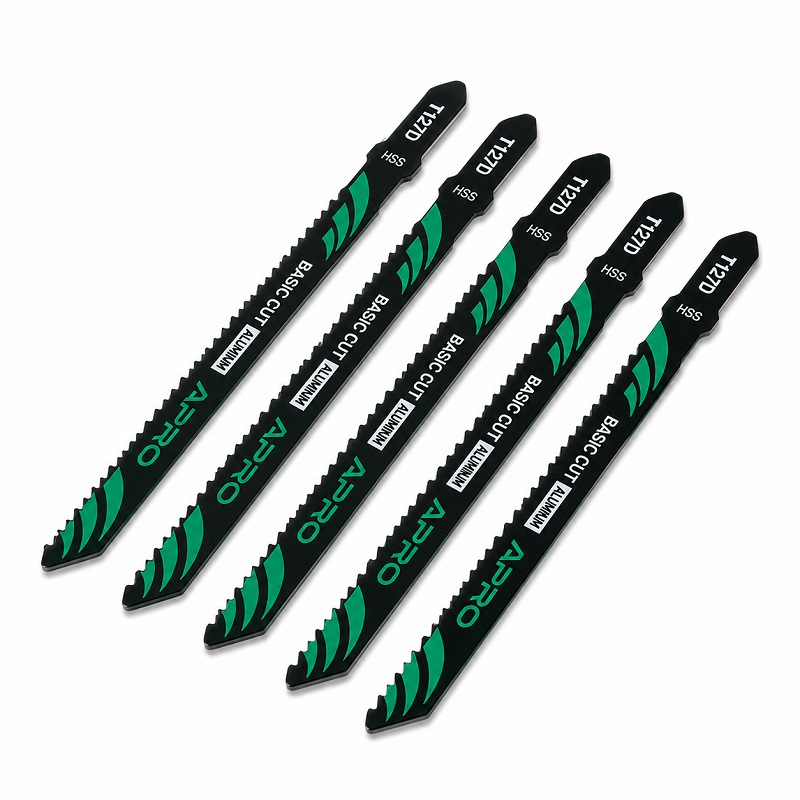 Пилка для електролобзика 100 мм T127D Apro Pro (швидкий прямой різ), 5 штук в упаковці