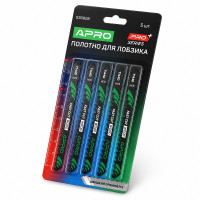 Пилка для електролобзика 100 мм T144D Apro Pro (швидкий прямий різ), 5 штук в упаковці