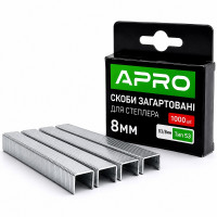 Скоби для ручного степлера гартовані 8 × 11.3 мм тип Т53 Apro, 1000 штук