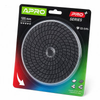 Круг алмазный шлифовальный P200 125 мм на липучке Apro Pro